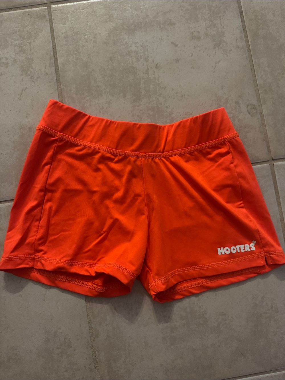 Hooters Women's Bright Orange Athletic Shorts